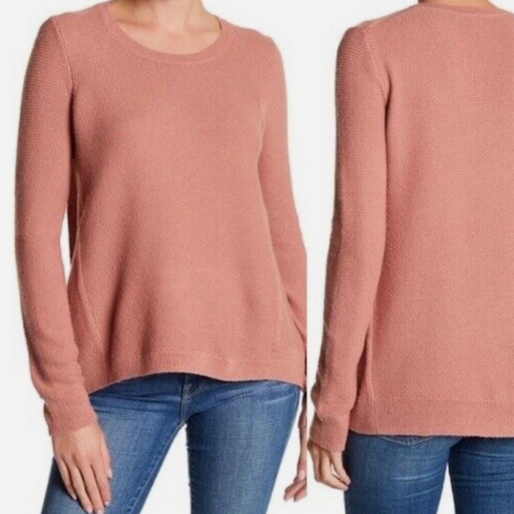 Madewell Mauve Textured Crew Neck Sweater, Size XXS